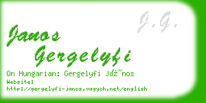 janos gergelyfi business card